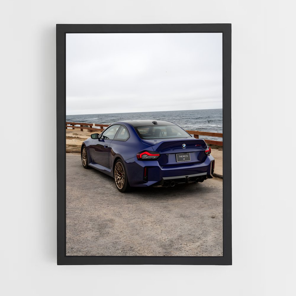 Poster Vitesse Côtière – affiche BMW (vue 2)